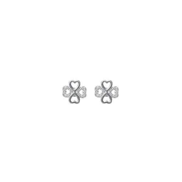 925 Silver Infinity Heart Earrings