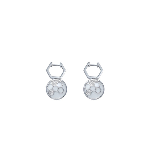 Silver Frost Hexa Hoops