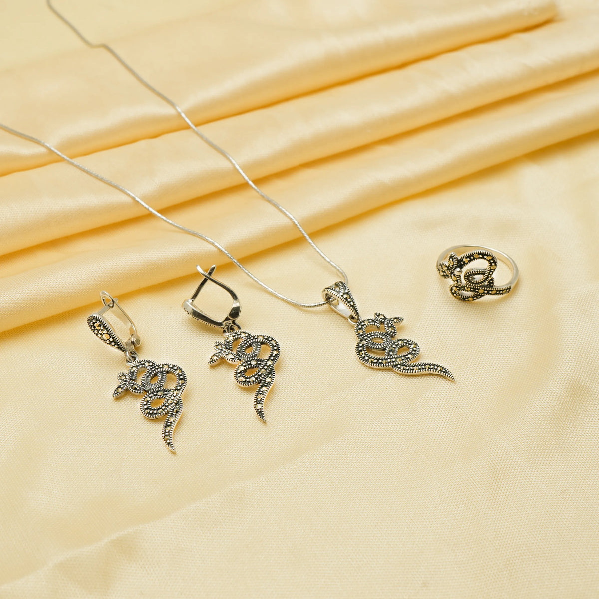925 Silver Serpentine Elegance Set