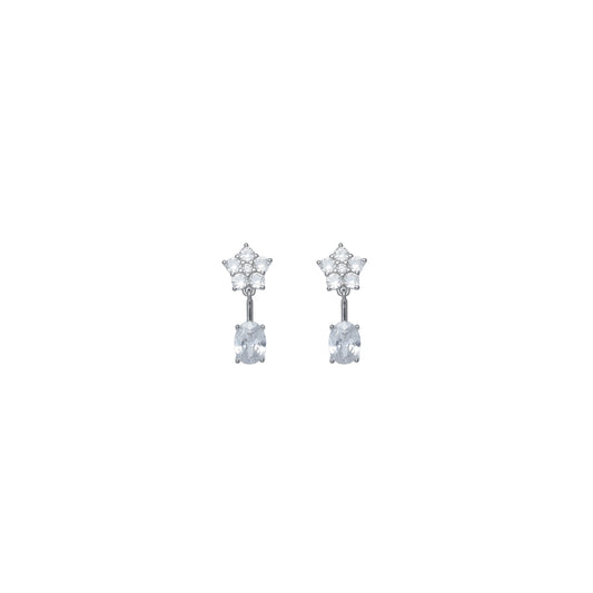 Silver Starlit Spark Earrings