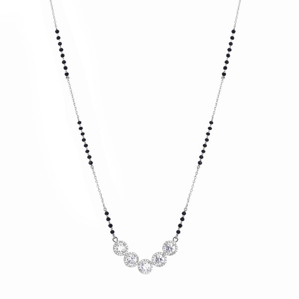 Silver Cluster of Love Mangalsutra - tassyasilver.com