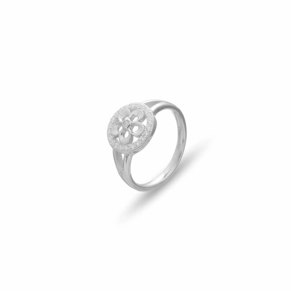 Silver Lotus Embrace Ring