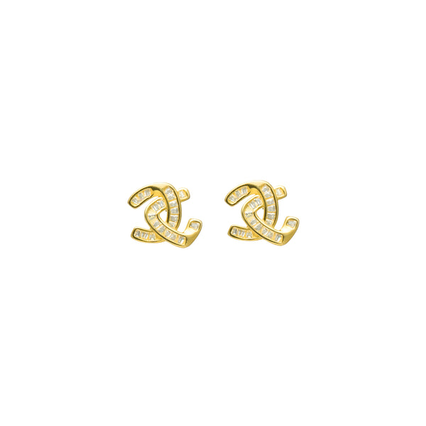 925 Silver Gold Interlock Radiance Studs