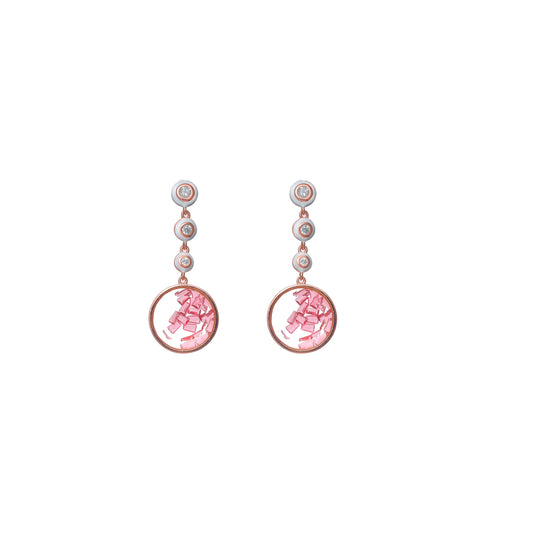 Rosegold Pink Confetti Drops