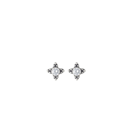 Tiny Radiant Stud Earrings