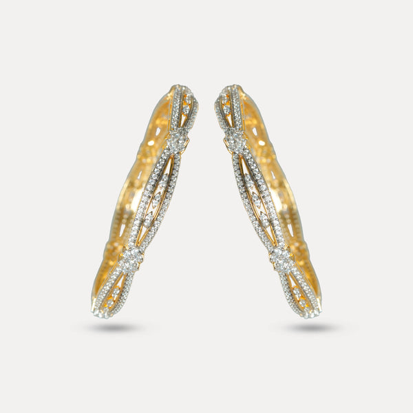 925 Sterling Golden Twilight Spark Bangles For Women