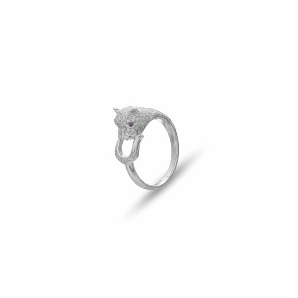 Silver Panther Gleam Ring