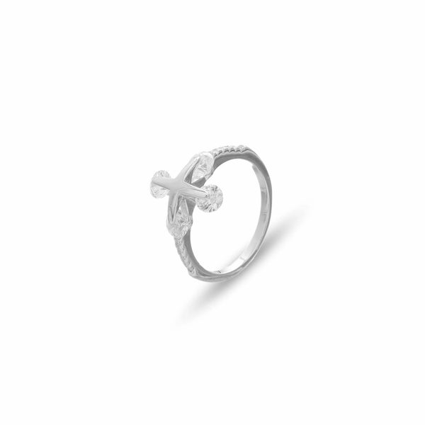 Silver Stellar Cross Ring