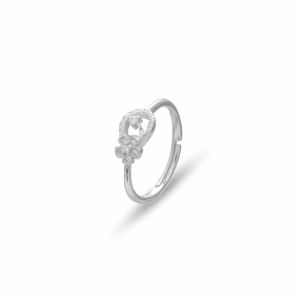 Silver Bloom Whirl Ring