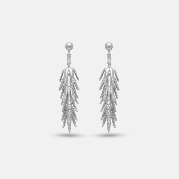 Frost Fern Drop Earrings