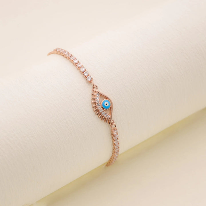 925 Sterling Rosé Glint Eye Bracelet for Women - tassyasilver.com