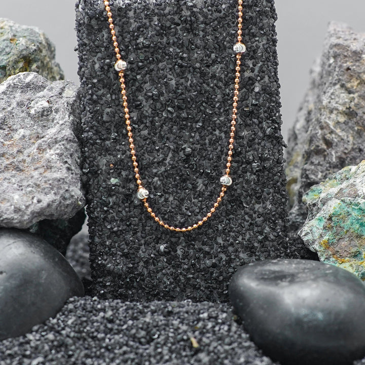 925 Sterling Rose Gold Dainty Chain Pendant for Women - tassyasilver.com