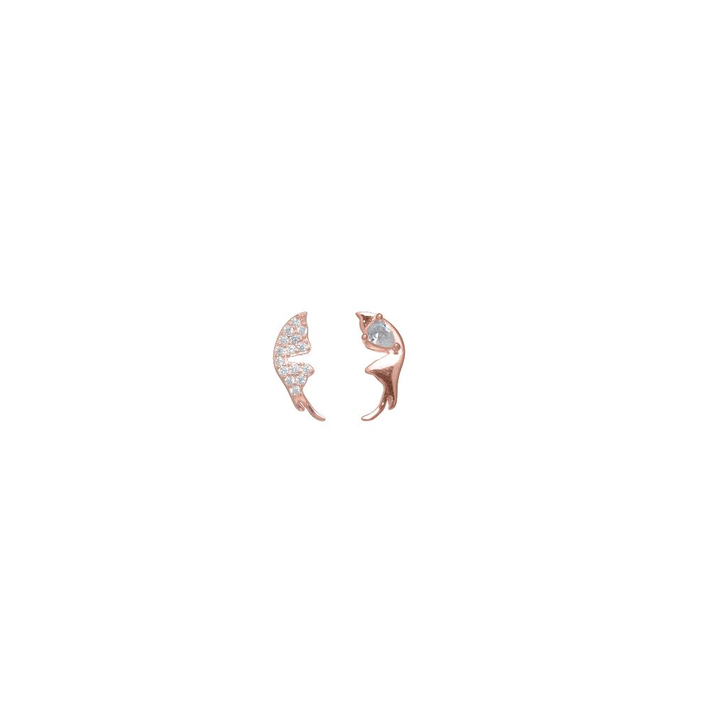 925 Sterling Rosegold Deer Studs for Baby - tassyasilver.com