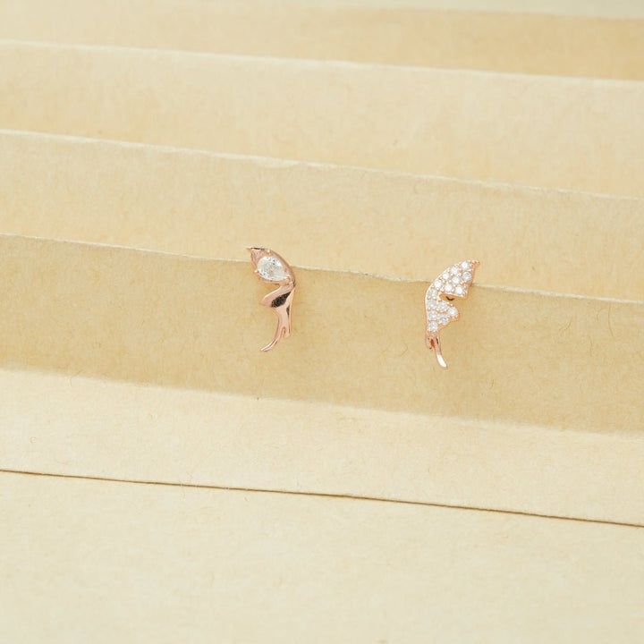 925 Sterling Rosegold Deer Studs for Baby - tassyasilver.com