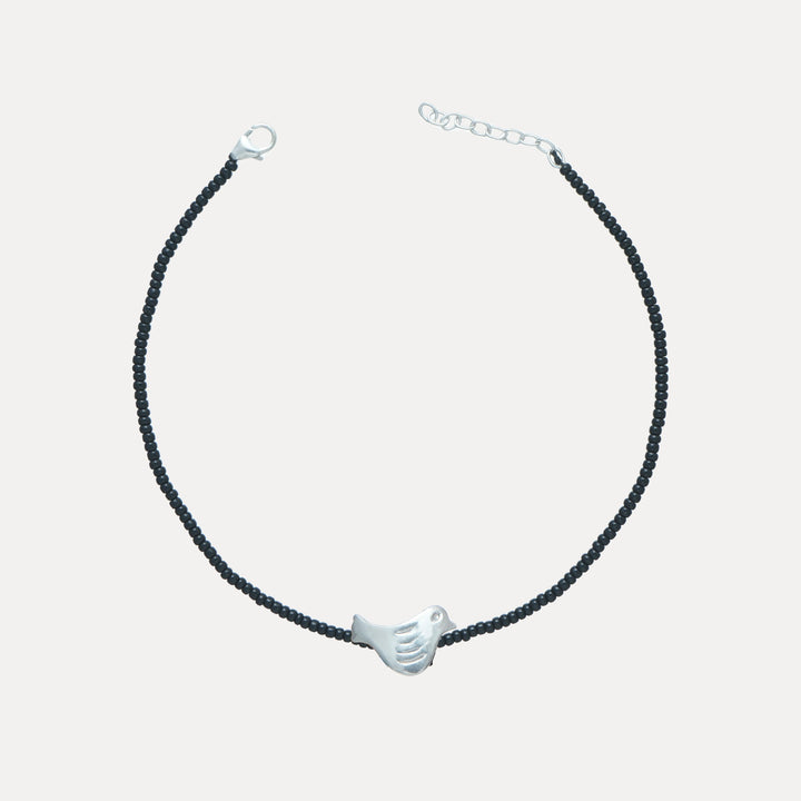 925 Sterling Silver Bird Charm Anklet for Women - tassyasilver.com
