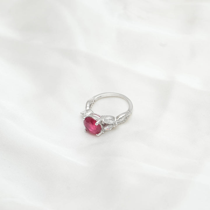 925 Sterling Silver Blushing Petal Silver Ring for Women - tassyasilver.com