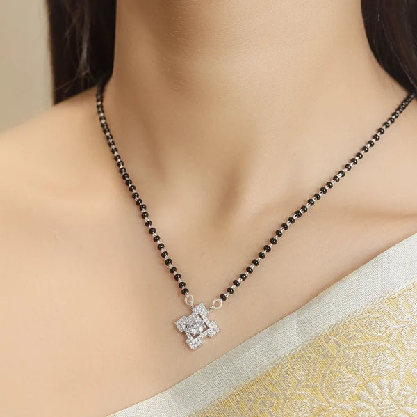 925 Sterling Silver Celestial Charm Mangalsutra for Women - tassyasilver.com