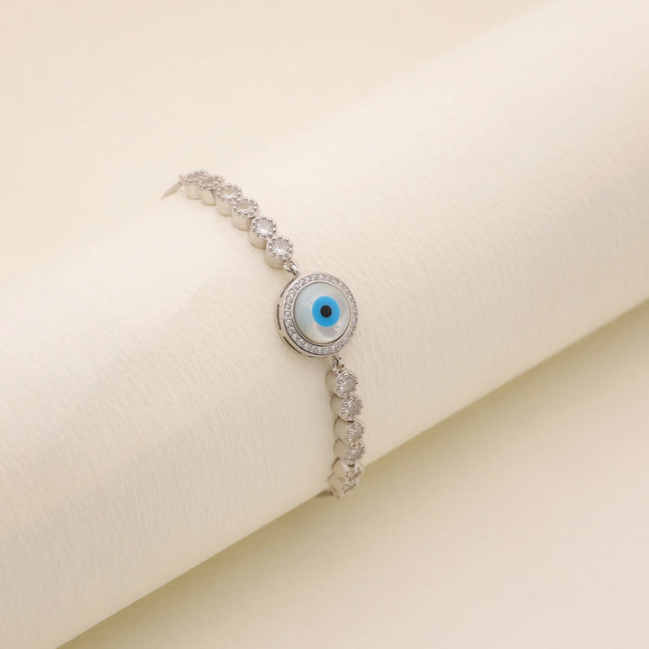 925 Sterling Silver Celestial Eye Bracelet for Women - tassyasilver.com