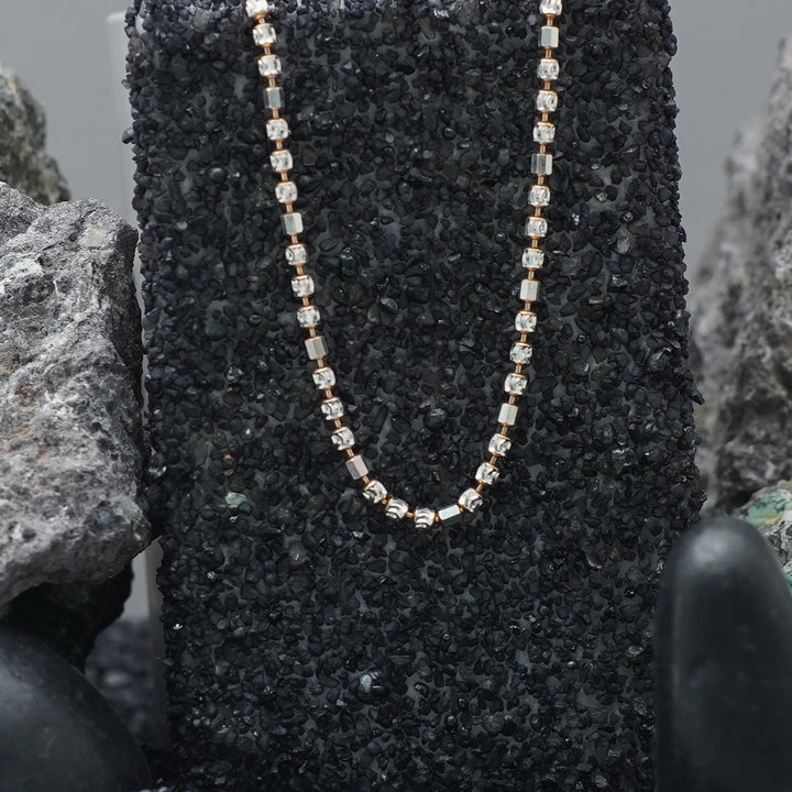 925 Sterling Silver Chic Cubes Chain Pendant for Women - tassyasilver.com