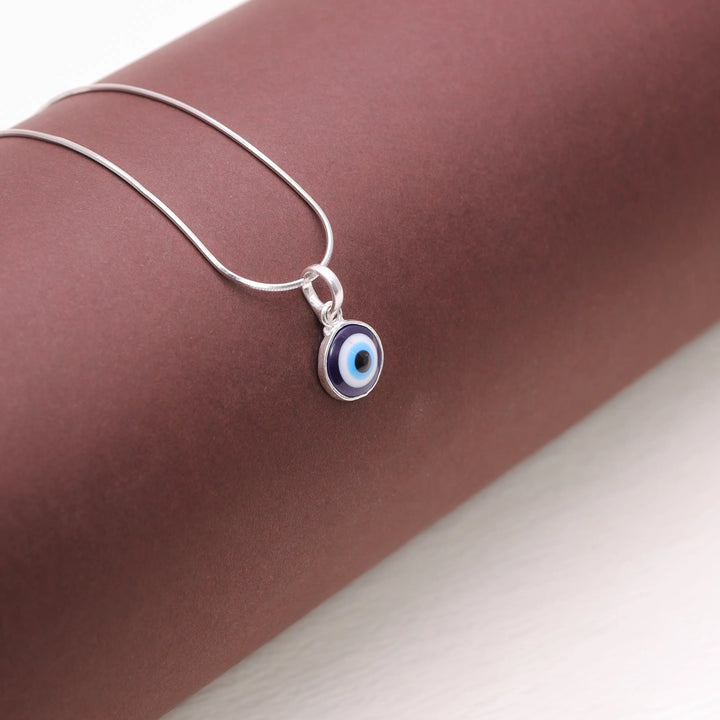 925 Sterling Silver Classic Evil Eye Chain Pendant for Women - tassyasilver.com