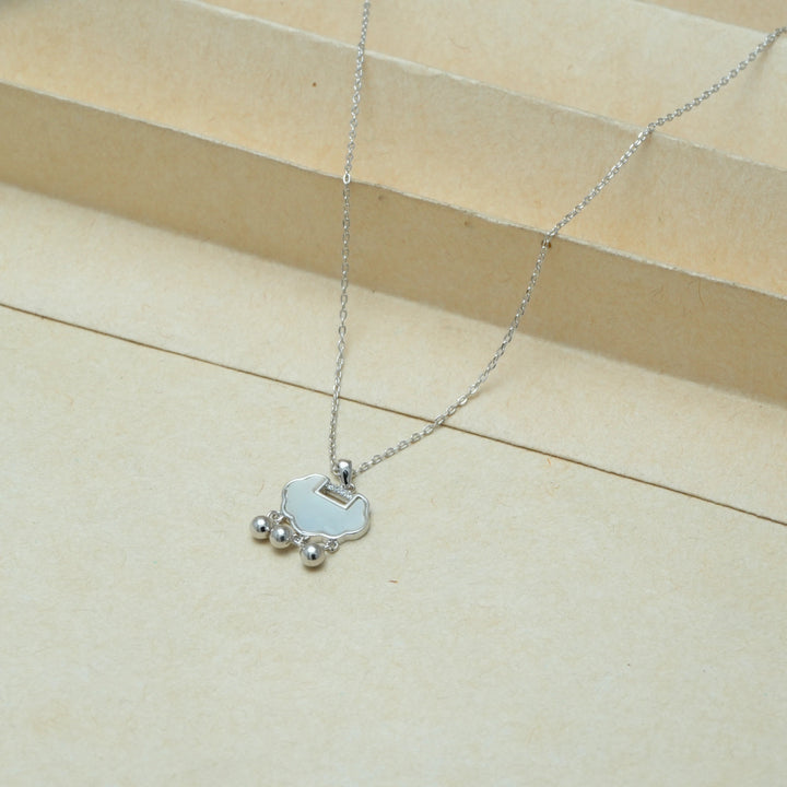 925 Sterling Silver Cloud Charm Chain Pendant for Women - tassyasilver.com