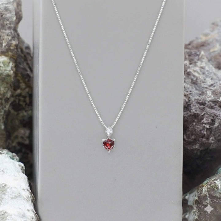 925 Sterling Silver Crimson Love Pendant for Women - tassyasilver.com