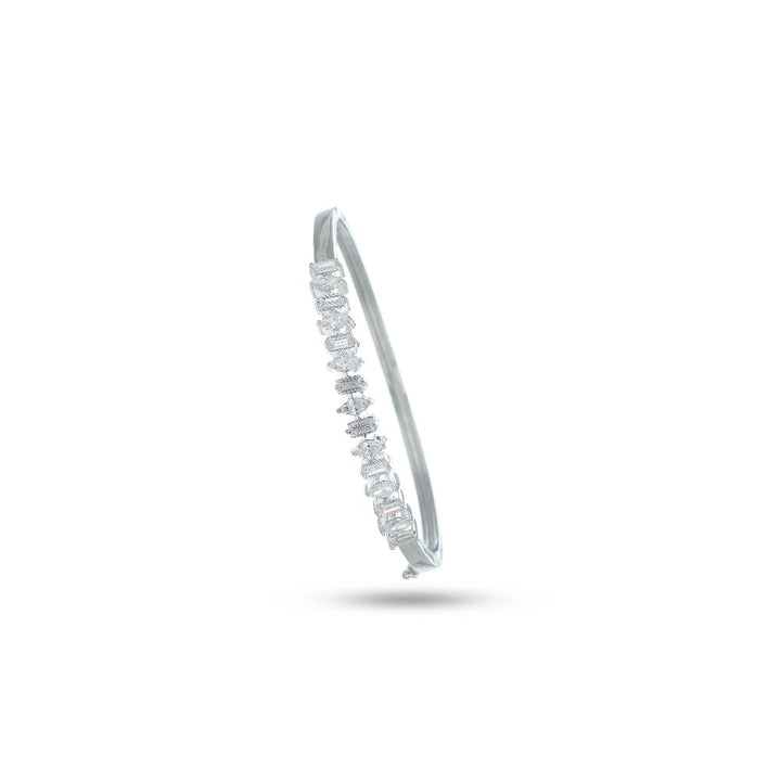 925 Sterling Silver Diamond Sparkline Kada For Women - tassyasilver.com