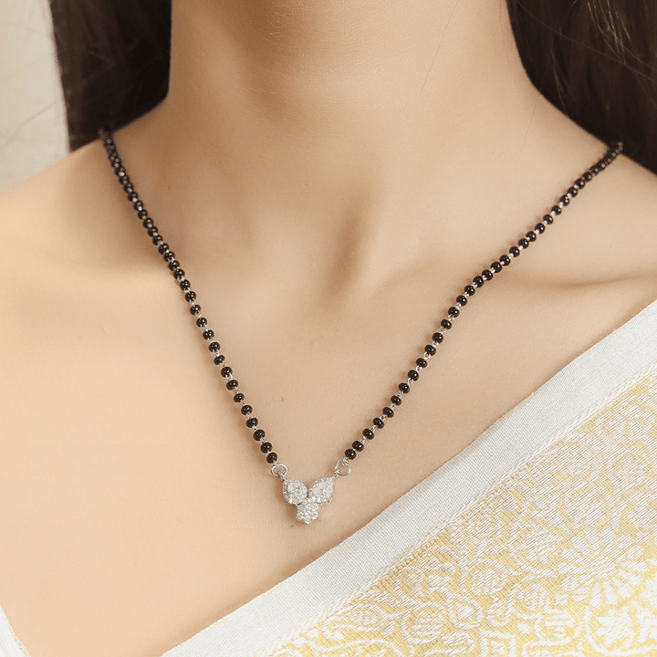 925 Sterling Silver Eternal Knot Mangalsutra For Women - tassyasilver.com