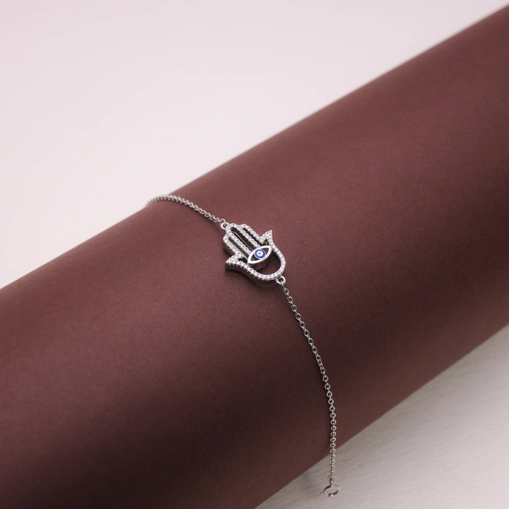 925 Sterling Silver Ethereal Hamsa Bracelet for Women - tassyasilver.com