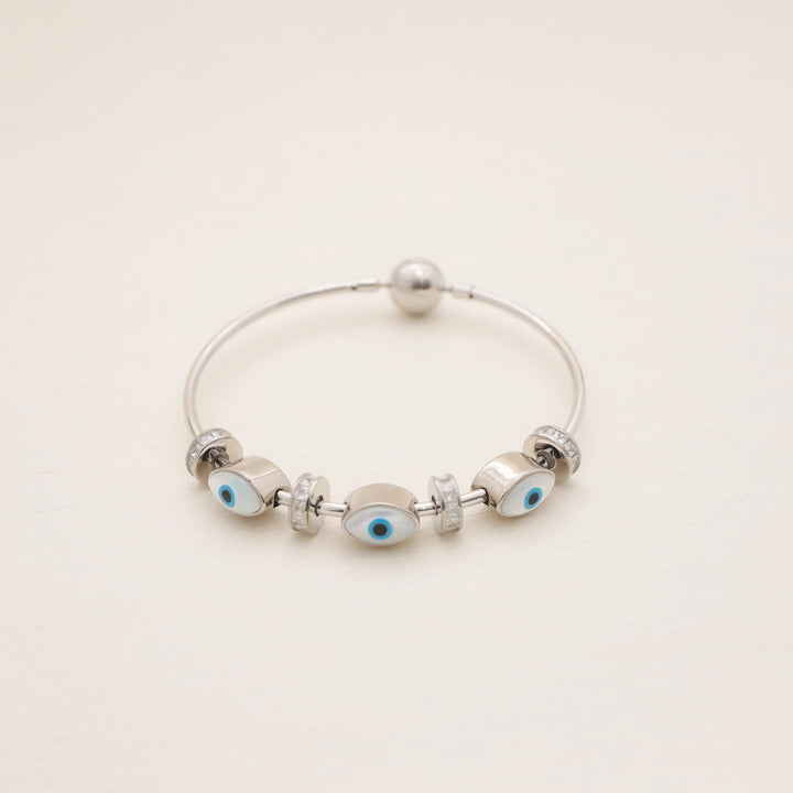 925 Sterling Silver Eye Gleam Kada for Women - tassyasilver.com