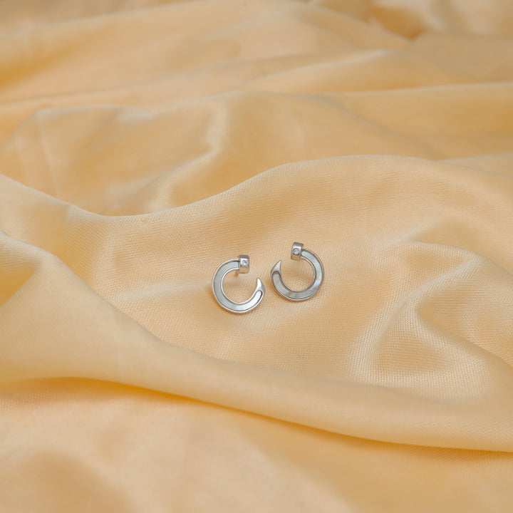 925 Sterling Silver Minimalist Curve Earrings for Women - tassyasilver.com