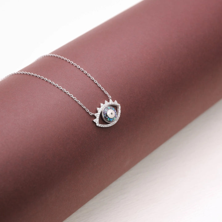 925 Sterling Silver Mystic Eye Chain Pendant for Women - tassyasilver.com