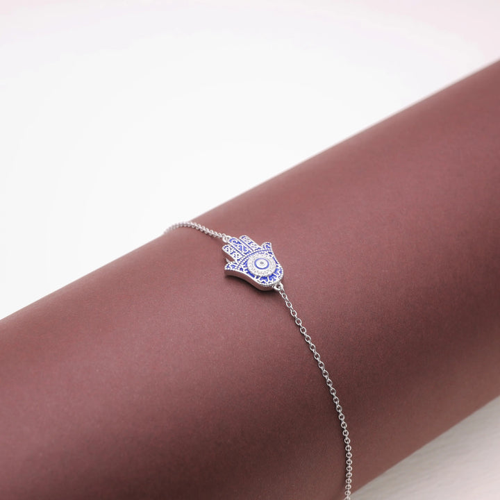925 Sterling Silver Mystic Hamsa Bracelet for Women - tassyasilver.com