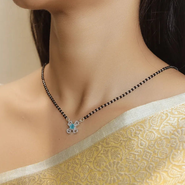 925 Sterling Silver Ocean Glow Mangalsutra for Women - tassyasilver.com
