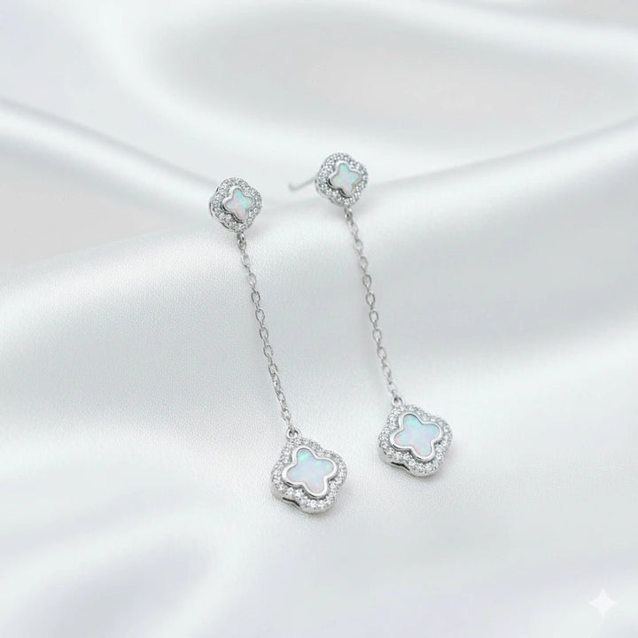 925 Sterling Silver Pearl Clover Earrings for Women - tassyasilver.com