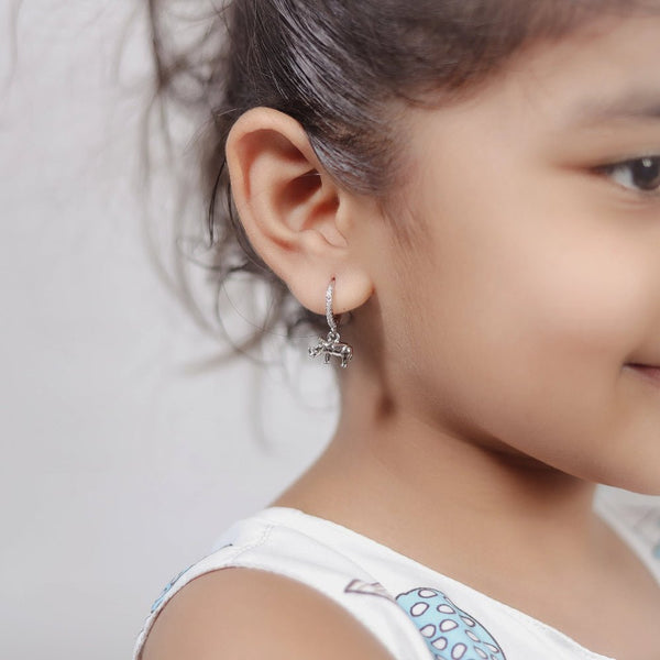 925 Sterling Silver Rhino Hoops for Baby - tassyasilver.com