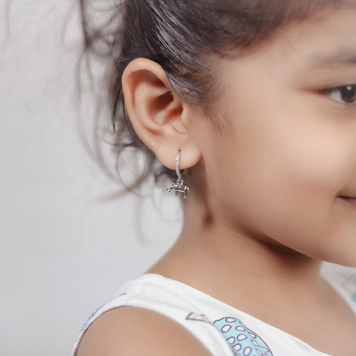 925 Sterling Silver Rhino Hoops for Baby - tassyasilver.com