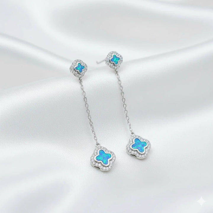 925 Sterling Silver Sky Opal Drop Earrings for Women - tassyasilver.com