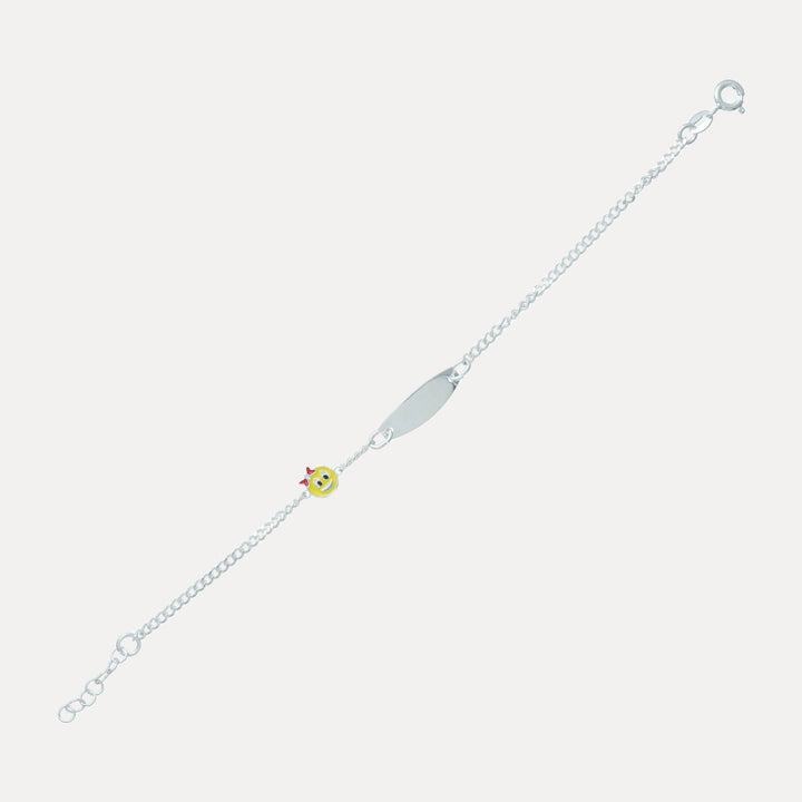 925 Sterling Silver Smiley Name Bracelet for Baby - tassyasilver.com