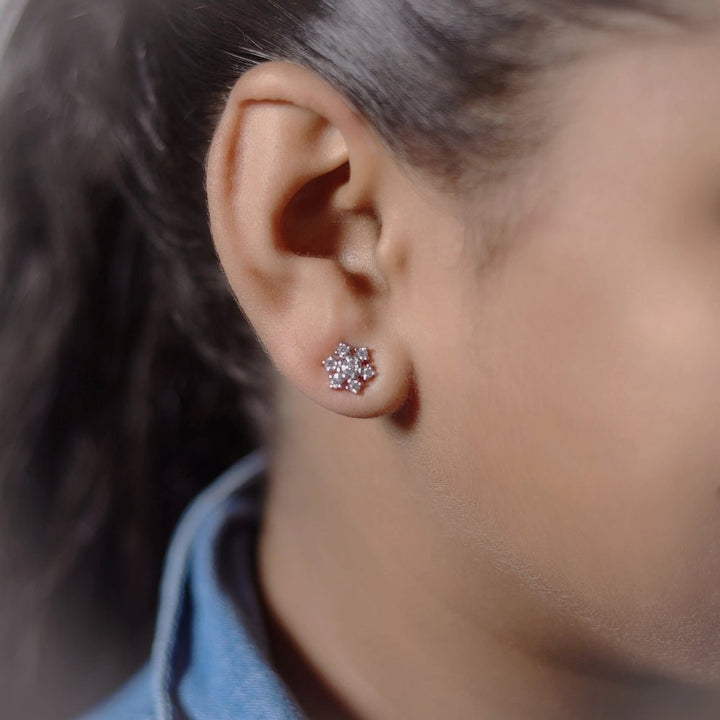 925 Sterling Silver Snow Fairy Studs for Baby - tassyasilver.com