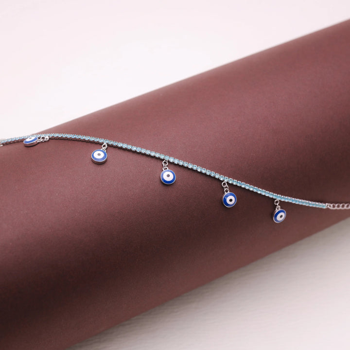 925 Sterling Silver Spark Evil Eye Bracelet for Women - tassyasilver.com