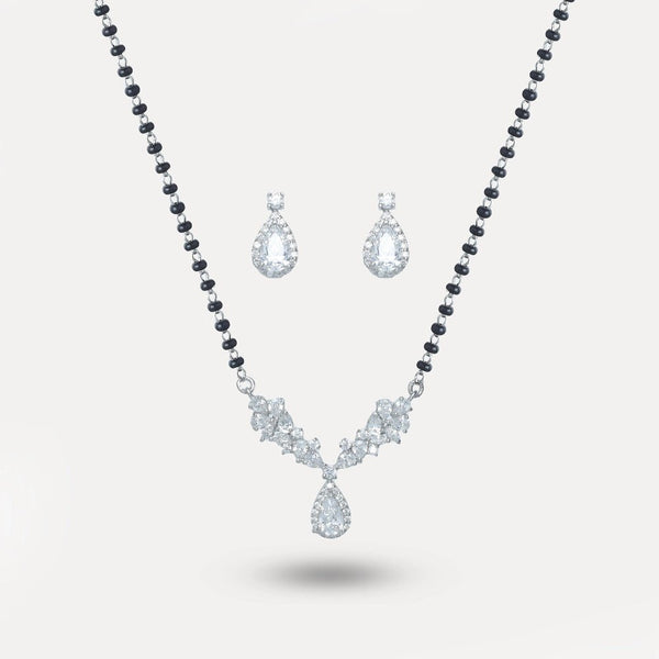 925 Silver V Teardrop Mangalsutra Set