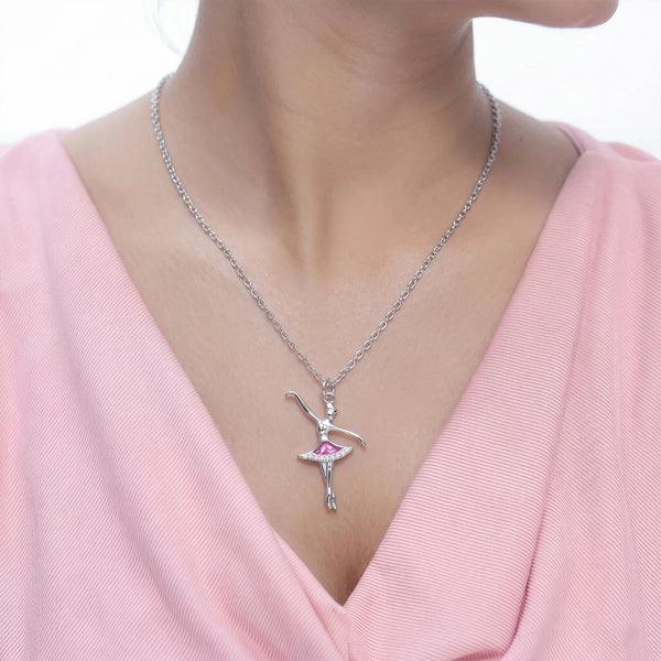 925 Silver Ballerina Charm Pendant