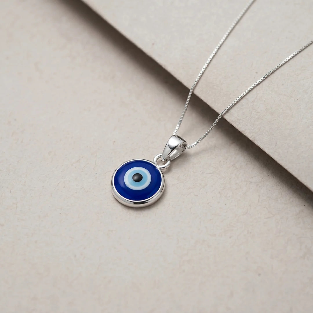 925 Silver Blue Nazar Protection Chain Pendant