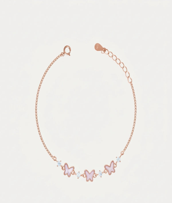 925 Silver Butterfly Sparkle Bracelet