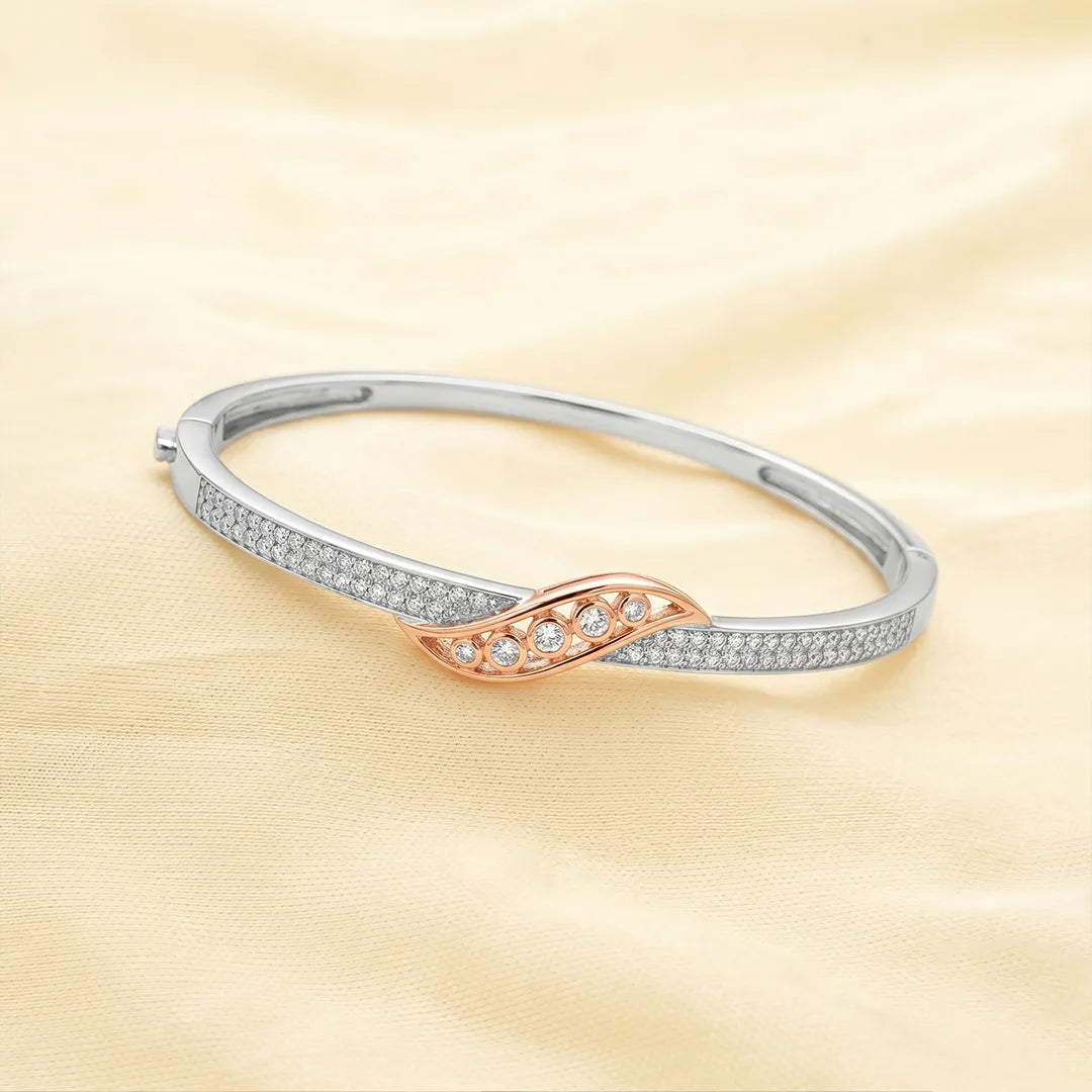 925 Silver Crystal Curve Kada
