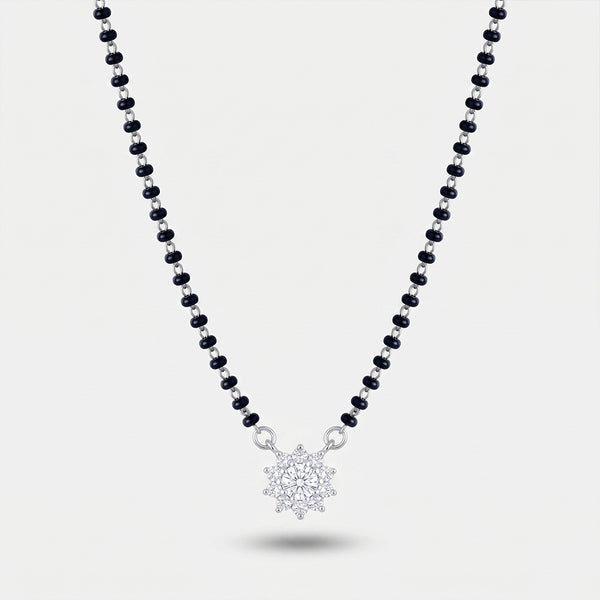 925 Silver Diamond Bloom Mangalsutra