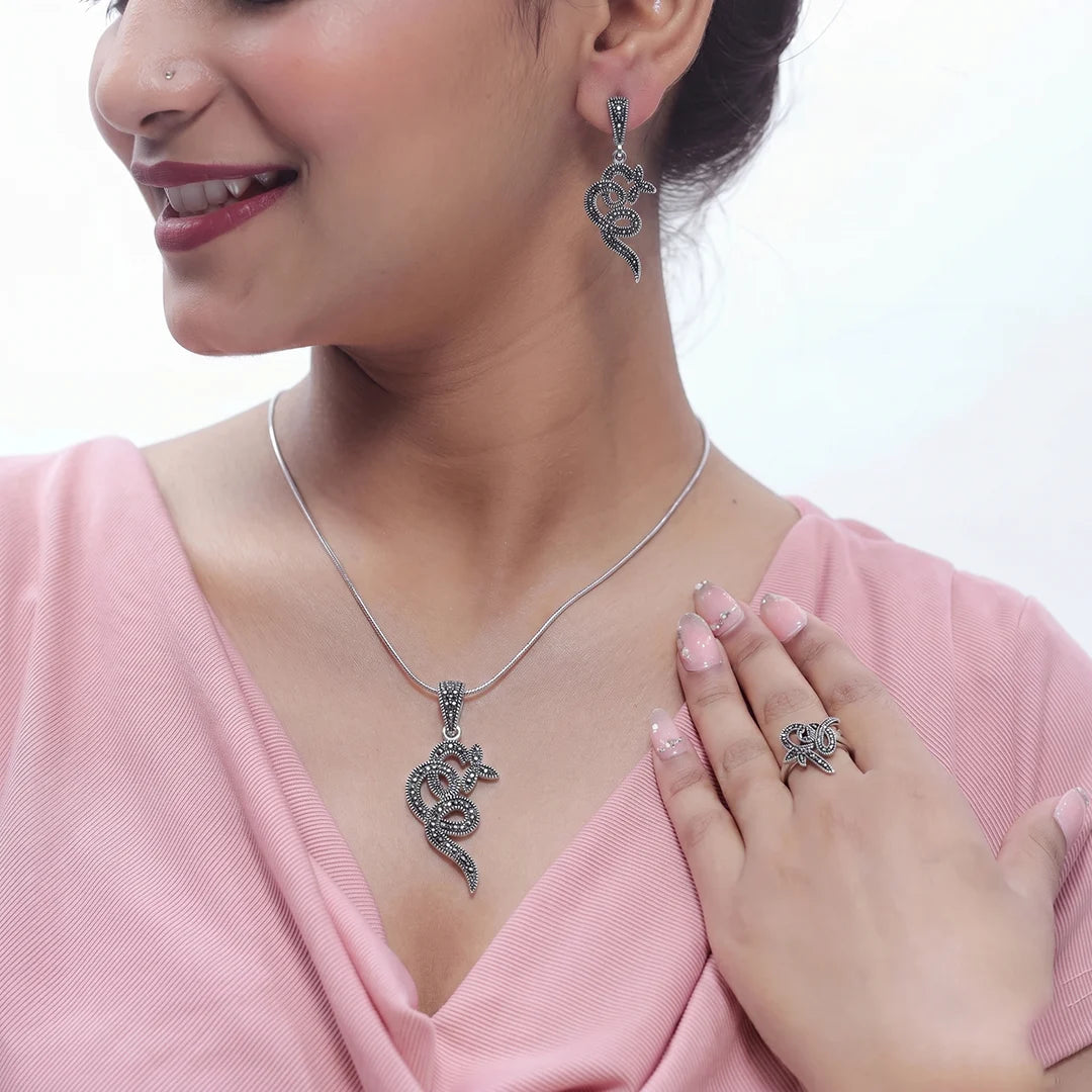 925 Silver Serpentine Elegance Set