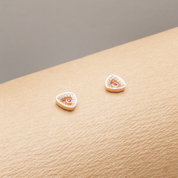 Rosé Prism Stud Earrings
