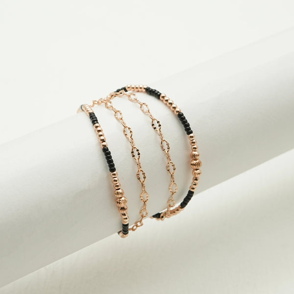 Rose Gold Triple Strand Baby Bracelet